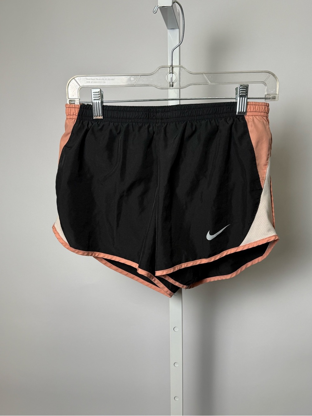 Nike Women's Black and Peach Athletic Running Shorts #66
